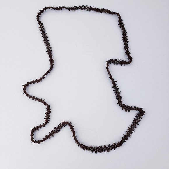 Vintage Necklace Lot Red Branch Coral & Appleseed Necklace, Peace Sign Charm - Picture 2 of 9